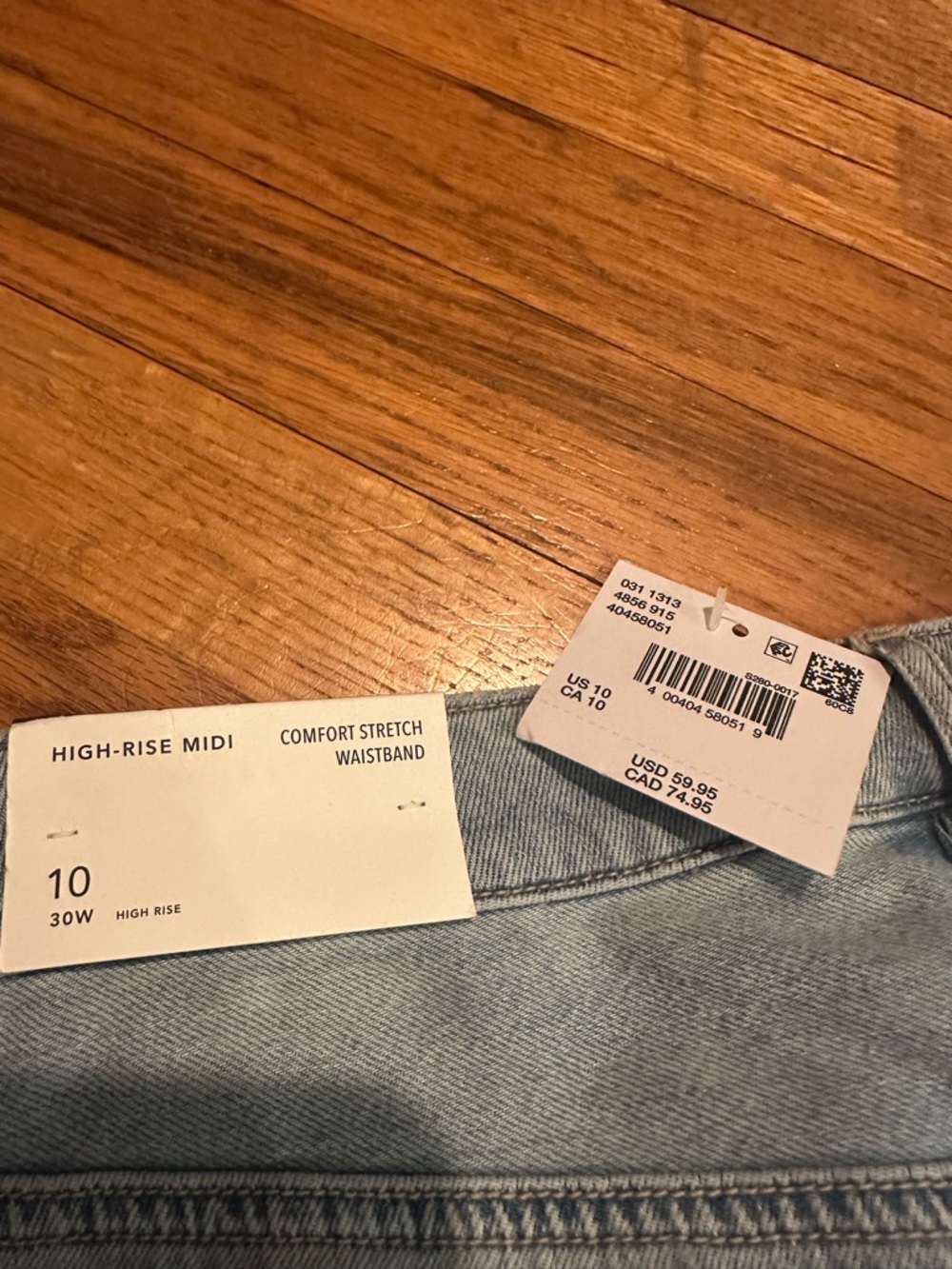 American Eagle Outfitters Light Blue Denim Cargo Skirt - Men Jeans Relaxed - Picture 3 of 4